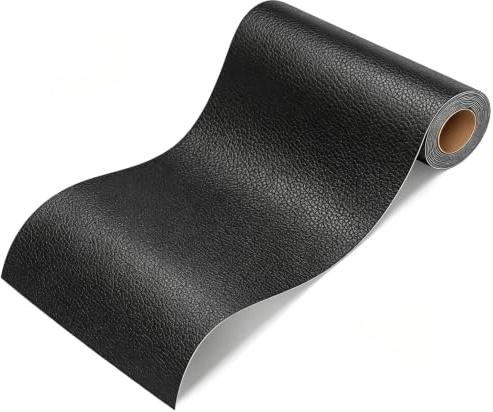 JazRvr Kunstleder Selbstklebend, 30x200 cm, Lederreparaturset Schwarz, Leder Reparatur Set Schwarz, Selbstklebende Folie Zur Reparatur Von Sofas, Autositzen Und Möbeln