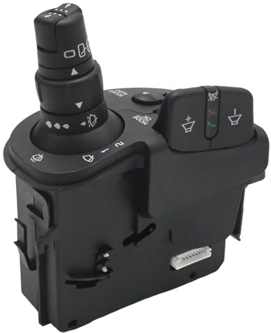 Hoypeyfiy Interruptor de limpiaparabrisas Techie 8201590631, repuesto para Renault Clio III 2005 – 2010, repuesto para Renault Kangoo 2008-2011, sustituye a 7701068115