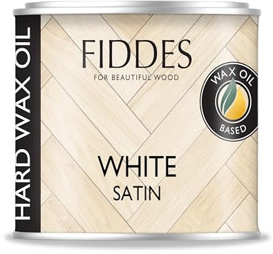 Fiddes Satin Finish Hard Wax Oil 45ml Tester Pot, White
