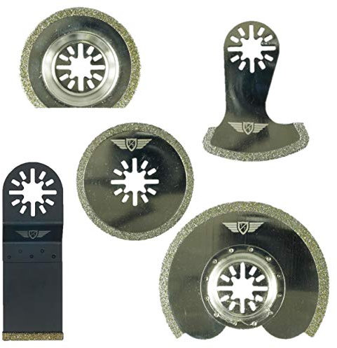 5 x TopsTools UNKD5 Diamond Grout Blades Compatible with Bosch Fein (Non-StarLock) Makita Milwaukee Einhell Ergotools Hitachi Parkside Ryobi Worx Workzone Multi Tool Accessories