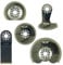 5 lames de coulis diamantées TopsTools UNKD5 compatibles avec Bosch Fein (non StarLock) Makita Milwaukee Einhell Ergotools Hitachi Parkside Ryobi Worx Workzone Multi Tool Accessoires