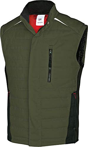 BP 1986-570-73 Thermoweste - Schlanke Silhouette - Stehkragen - Thermofutter - 65% Polyester, 35% Baumwolle - Standard Passform - Größe: S - Farbe: oliv