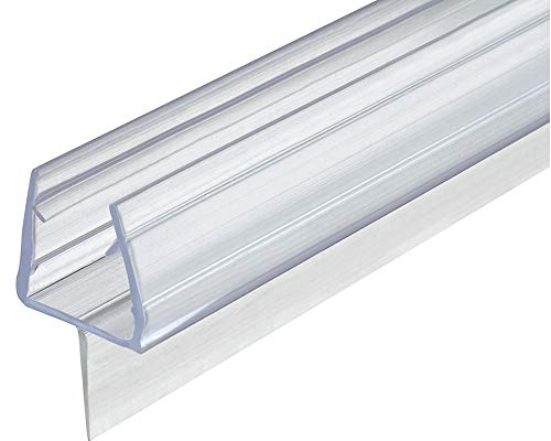 Gedotec Duschlippendichtung für Duschtüren wasserabweisend | 1 Stück - Profil-Dichtung | Länge: 2 m | Duschdichtung 10mm - 12mm| Türdichtung PVC Transparent | Duschkabinen Dichtungen Duschwand