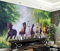 Fototapete 3d Effekt Tapeten Acht Pferde Rennen Durch Den Wald Vliestapete 3D Tapete Wanddeko Wandbilder 200cmx140cm