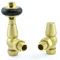 Hot Flow | Liffey Traditional Radiator Valve - Angled Manual (Brushed Brass)