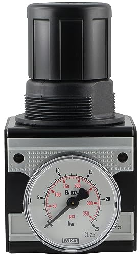 Fittingteile - Druckregler Baureihe 1-2500 l/min - Druckminderer Druckluftregler (Gewindegröße: G 1/4 - Druckregelbereich: 0,2-6 bar)