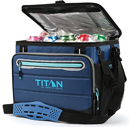 Titan 1330878 - Nevera portátil con Capacidad para 40 latas + Hielo, 5 Capas de Aislamiento y hasta 2 días de conservación de Hielo (Azul)