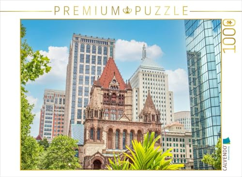 CALVENDO Puzzle Trinitiy Church in the City of Boston | 1000 Teile Lege-Größe 64 x 48 cm Foto-Puzzle für glückliche Stunden