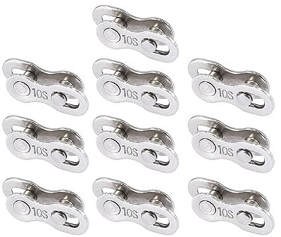X AUTOHAUX 10 Pair 10 Speed Master Chain Link Connectors for Bike Silver Tone