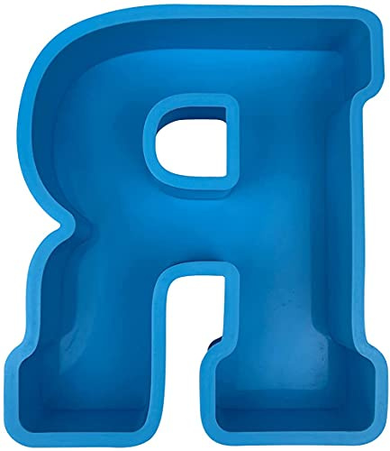 Cmeilau Grand Moule en résine époxy Alphabet - Silicone pour Lettres anglaises, moules de Moulage 3D A à Z décoration la fête d'anniversaire LLHG69032