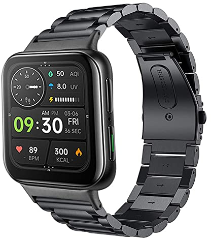 Tyogeephy Kompatibel mit Armband Rostfreier Stahl Metall Ersatz Bracelet Armband für Damen Herren Oppo Watch 41mm & 46mm Watch