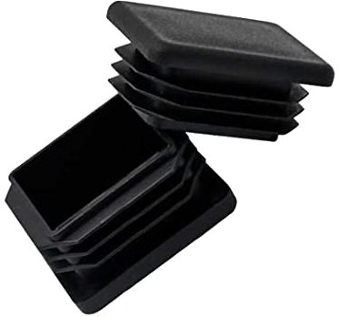 Vierkantrohr-Stopfen aus Kunststoff, gerippte Anti-Rutsch-Matte, quadratische Rohrkappen, quadratische Innenstopfen, Einsteckstopfen für Stühle, Schreibtische, Betten (100x100mm, 4pcs)