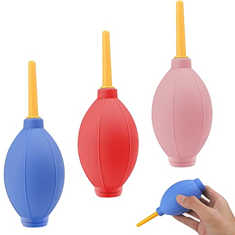 GZhaimai 6 Stücke Blasebalg Kamera, Luftgebläse Cleaner Blasebalg Dust Blower Gebläse, für Kamera DSLR, Sensor, Objektiv und Filter Reinigung (3 Farben)