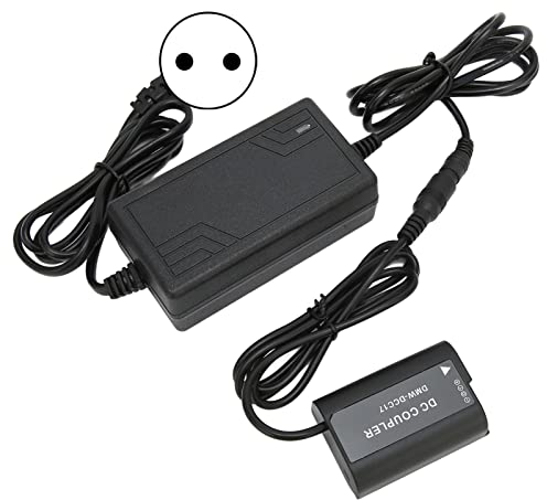 Yunseity BLK22 Dummy-Akku, DC-Koppler-Akku-Netzteil-Ersatzkit für Lumix DC-S5 S5K-Vollformat-Spiegelreflexkamera(EU-Stecker)
