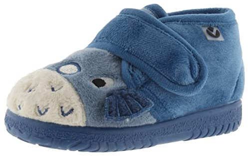 victoria Pantoffeln Unisex Ojalá Fell Tierchen & Klettverschluss & Passende Sohle 105119 für Kinder Jeans 28