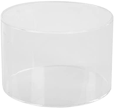 perfk Acrylic Cylinder Display Riser Round Tabletop Decoration Base Transparent Fillable Cake Tool Decor Clear Cake Stand Cake Tier for Wedding , 15CM