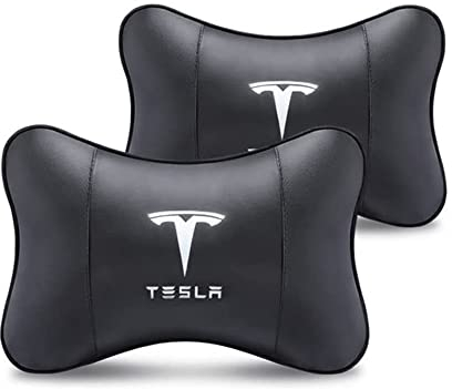 2 Stück Autositz Kopfstütze Nackenkissen für Tesla Model 3 S X Y Memory Comfort Nackenpolster Nackensicherheitskissen Auto Interieur ZubehöR