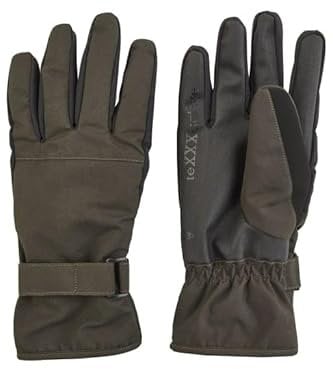 camel active Herren teXXXactive Material-Mix Handschuh Fäustlinge, Dunkelbraun, L