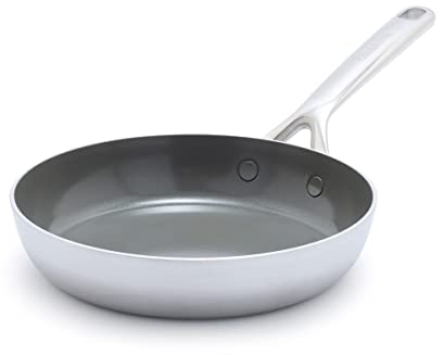 GreenPan GP5 Edelstahl 5-lagige gesunde Keramik-Antihaft-Pfanne, 20,3 cm, kratzfest, Induktion, spülmaschinen- und ofenfest, PFAS-frei
