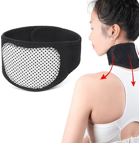 zalati Nackenwärmkissen Nackenstützbandage mit Turmalin Selbstheizender Gefühlsstein Keine elektrische Sicherheit für Nackenschmerzen Linderung Pflege
