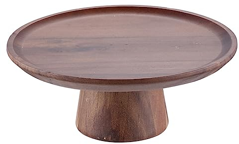 Supporto per Torte in Legno di Acacia Piastra di Esposizione per Torte Multifunzionale Piatto da Portata Rotondo, Vassoio di Stoccaggio per Dessert