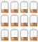 QUUPY Lot de 12 mini cloches décoratives en verre avec base en liège pour rangement de fleurs, maison, mariage, fêtes, arts et petits projets, 3 x 4 cm
