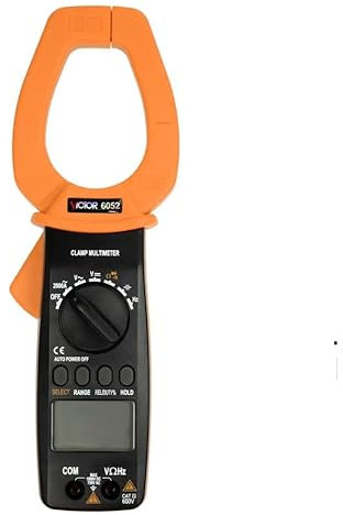 QDTimes 6050 True RMS Digital Current Clamp meter 3999 Counts Lcd Display Auto Range 1000V 2000A AC DC larger Current Voltage Multimeter(VICTOR 6052)