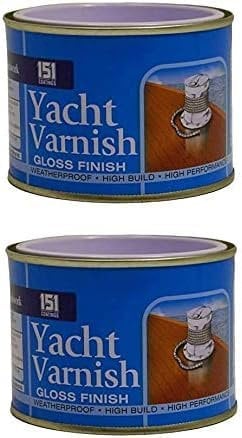 YSAMAX 2X Glossy Yatch Varnish Paint for Wood, Quick Dry 151 Coatings Wooden Paint for Interior & Exterior Surfaces (Pack of 2, 180 ML)