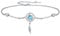 XIXLES Traumfänger-Armband 925er-Sterlingsilber Traumfänger-Türkis-Armband für Frauen, verstellbare 7+2-Zoll-Gliederkette, türkisfarbenes Schmuck, Geschenke
