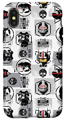 iPhone X/XS Star Wars The Bad Batch Helmets Print White Case
