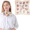 Bezioner Seidentuch 100% Maulbeerseide Schal Damen Seidentuch Haare 68x68cm Bandana Halstuch Quadratisch Kopftuch Mädchen Weiß
