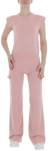 Ital Design Damen Stretch Tunnelzug Anzug Emma&Ashley Gr. M/L Rosa