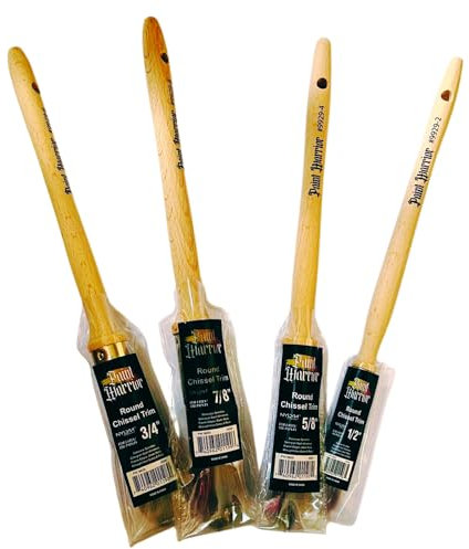 Paint Warrior 4 Pack Sash Brushes 10mm 14mm 16mm 18mm BOX SET