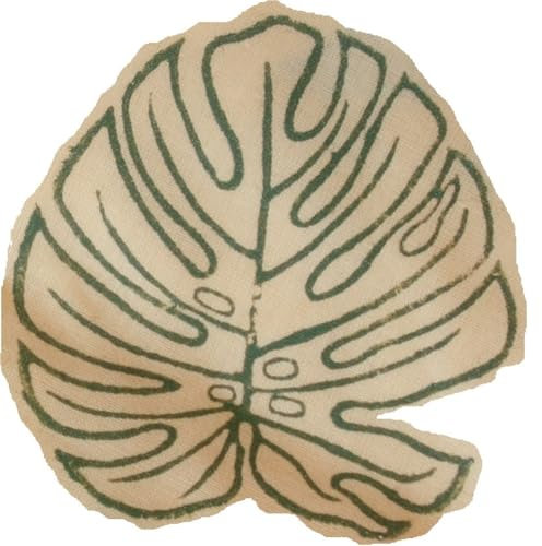 Monstera Blatt Blockdruckstempel Holzblockstempel für Textilkeramikdruck individueller Designstempel für Textilstoff mit tropischem Blattmuster