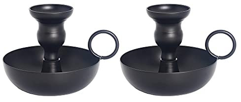 CAZSTYK Black Teacup Table Stand Candlestick Wrought Iron Tabletop Holder Home Fu