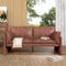UNIONLINE 3 Seater Sofa, 172 cm, Ledersofa, Couch, groß, modernes Liebessitz-Sofa, 2-3-Sitzer für Wohnzimmer, Schlafzimmer, Wohnung, Home Office, Braun