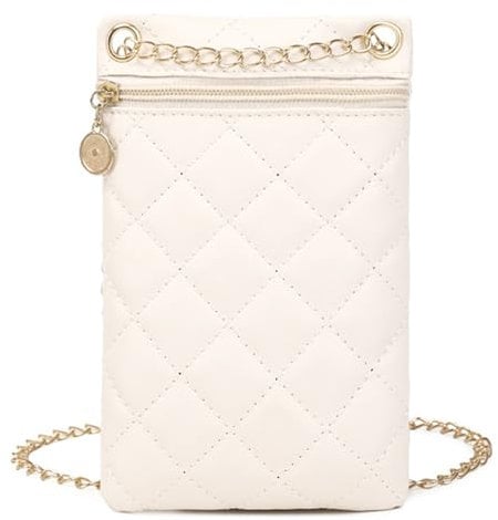 APMGONT Handy Umhängetasche Damen, Handytasche zum Umhängen Klein PU Leder Tasche Damen Handy Crossbody Tasche Multifunktionale Handytasche Umhängetaschen Geldbeutel für Mädchen Frauen (Weiß)