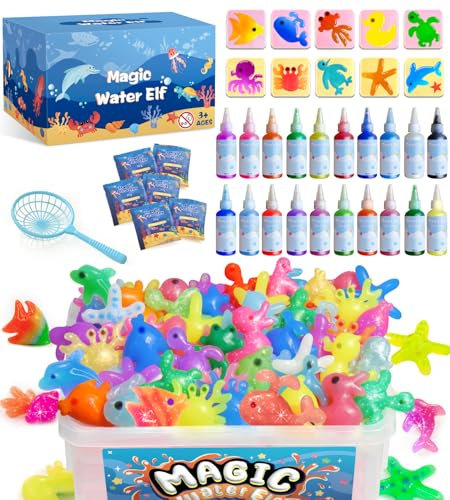 Mirasphere Water Elf Kit - Magic Aqua Fairy Water Gel Kit for Kids - DIY Squishy Maker - Arts and Crafts Kits for Kids Activities - 6 7 8 9 10 Year Old Girls Boys Birthday Gift