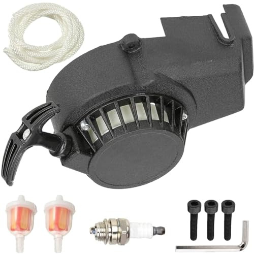 ZAMDOE Rückstoßstarter Seilzugstarter für 43ccm 47ccm 49ccm 2-Takt-Motor Pocket Coolster QG50 Moto für Syx 50ccm für SSR SX50 Mini Dirt Bike Pocket Rocket Bike Moto Quad ATV Teile
