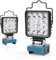 Gerbala Luce da Lavoro a LED per Makita 18-21V, 48W 4800LM, Faro LED Ricaricabile, Faretto a Batteria con Tipo C/USB, Protezione da Bassa Tensione, per Riparazione Auto, Cantieri (Senza Batteria)