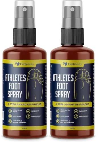 Athlete’s Foot Spray 2 x 200ml | Effective Athletes Foot Treatment for Fungal Relief | Ultimate Feet Care Solution | Fast-Acting Foot Spray to Soothe and Protect Against Athlete’s Foot