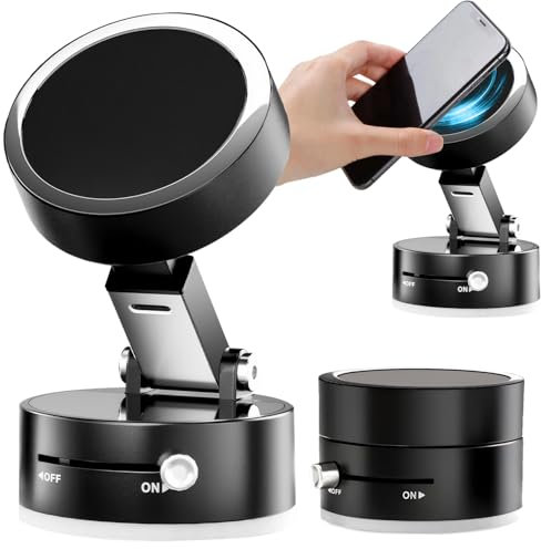 Grillix Porta Cellulare Auto per Magsafe, Supporto per Telefono Elettrico a Ventosa per Auto, Supporto Telefonico a Ventosa Magnetico, Telefono Magnetico per Palestra/Specchio/Superficie Liscia