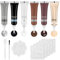 QEEROYO Leder Reparatur Set, Kunstleder Reparaturset, Lederreparatur Creme, 6×20ml Leder Kratzer Entferner, Reparatur Set für Autositze,Sofas, Lederjacke,Schuhe,Gürtel Kratzer,Löcher, 6 Farben