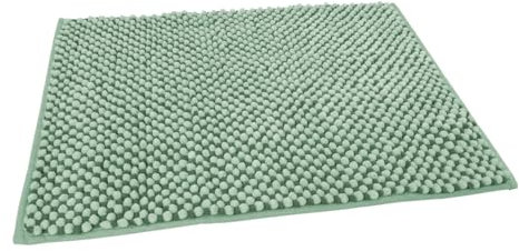 BIANCHERIAWEB Tappeto Bagno Doccia Antiscivolo In Ciniglia Super Assorbente Modello Dots 40x60 Salvia