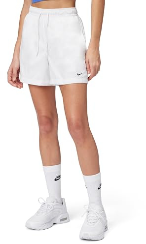 Nike Sportswear Classic Wovens Shorts Mit Mittelhohem Bund Für Damen, White/Black, FV7557-100, 2XL
