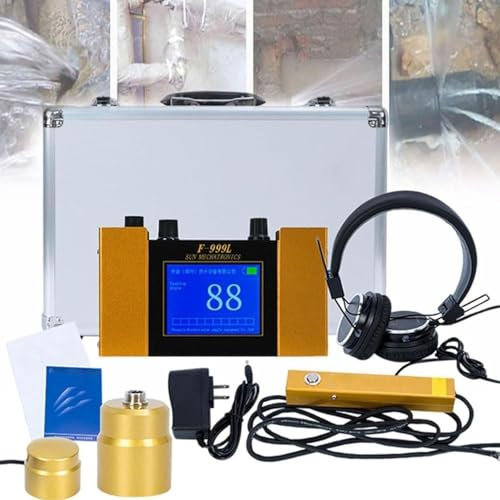 Ultrasonic Water Leak Geophone Sensor, Professional Underground Water Leak Detector, Plumbing Leak Detector with Headset, Leak Detection Sensor for Home and Outdoor, 4 Gear Adjustable