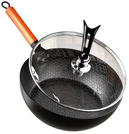 Cast Iron Skillets - Frying Pans | Induction Frying Pan Set | Induction Pan | Iron Cast with Lid,Kitchen Cookware Handmade Hammered Cooking Skillet for Baking Cooker Dining