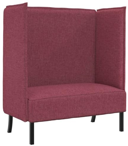 vidaXL Hoher Rücken Sofa 101cm Weinrot Stoff