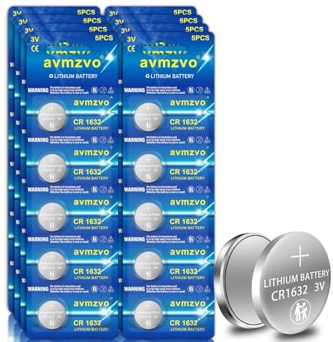 avmzvo Batterien Knopfzellen CR1632, 40 stück, Lithium Coin 3V, for Watch | Anwendbar auf Autoschlüssel und kleine elektronische Geräte,langanhaltende Leistung,quecksilberfrei【5 Jahre Garantie】