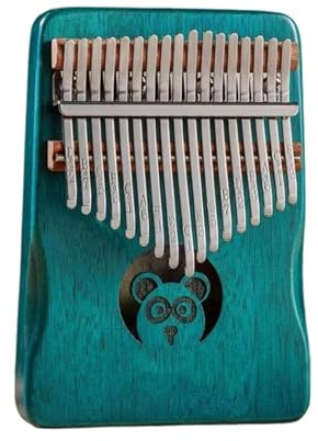Anfänger-Kalimba 17 21 Tasten Kalimba Fingerpiano Vollmassiv Ahorn Anfängerinstrument(17 Keys-Green Panda)